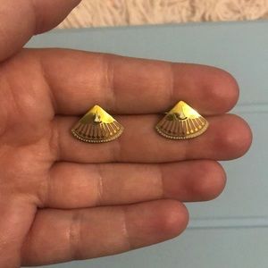 Vintage Laurel Burch “Catherine” Triangle Stud Earring